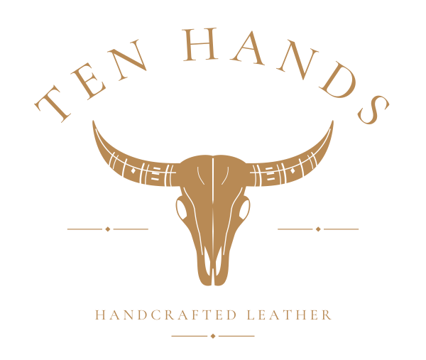 Ten Hands handcrafted leather crest